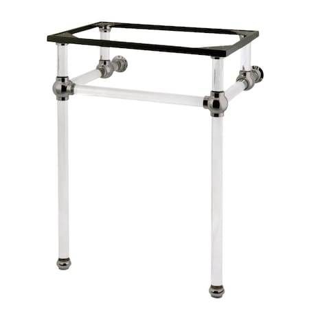 Fauceture Templeton 24" x 20-3/8" x 33-3/16" Acrylic Console Sink Legs, Nickel VAH282033SN
